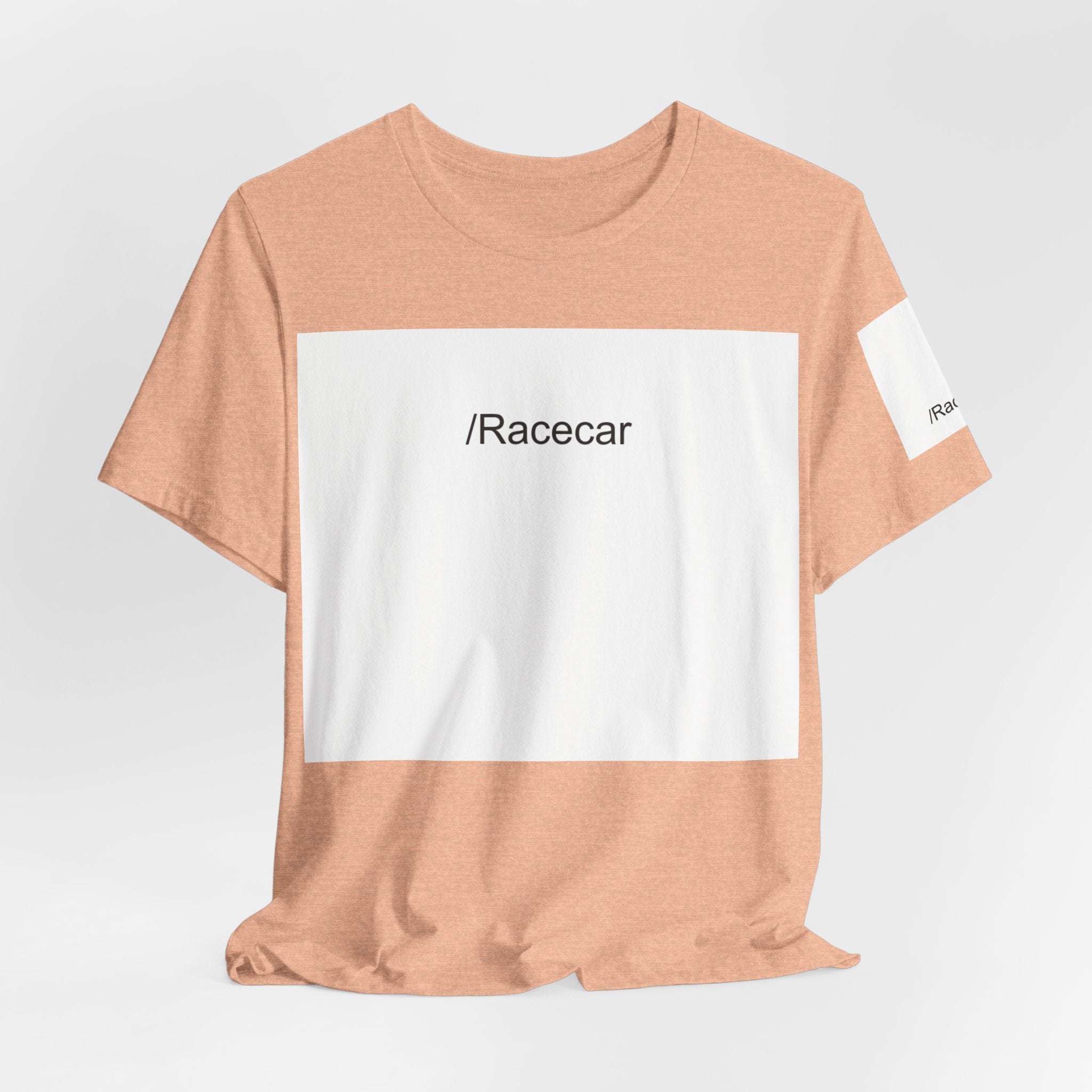 Minimalist Racecar Text T-Shirt Unisex