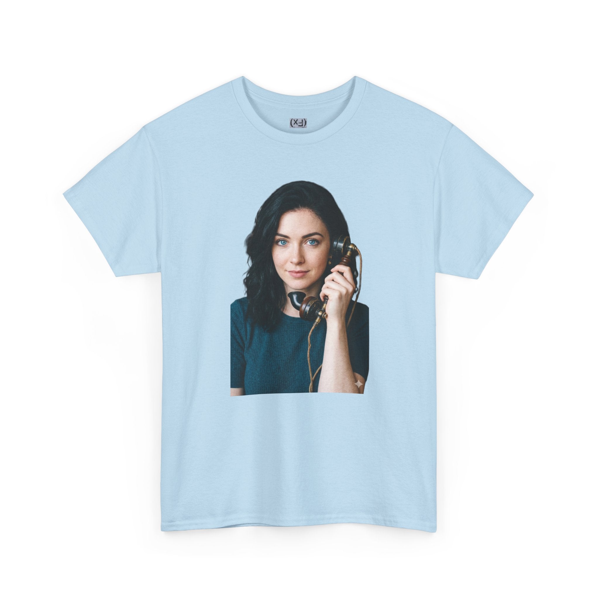 Portrait Graphic Tee — Retro Phone Photo Print T-Shirt Unisex