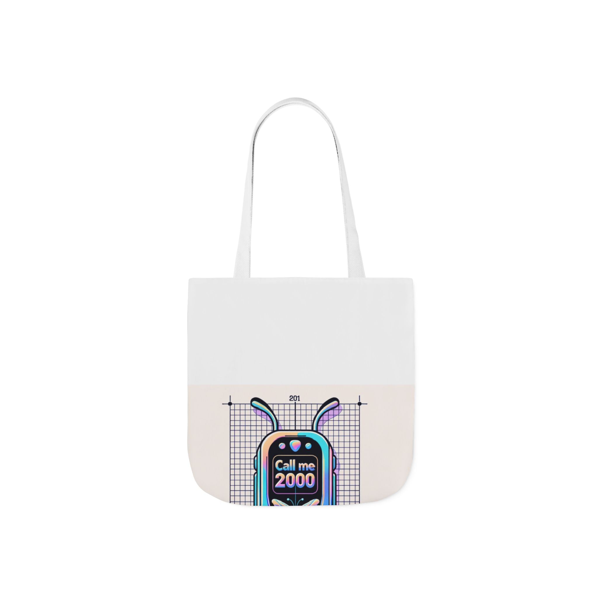 Holographic Y2K Flip Phone Tote Bag