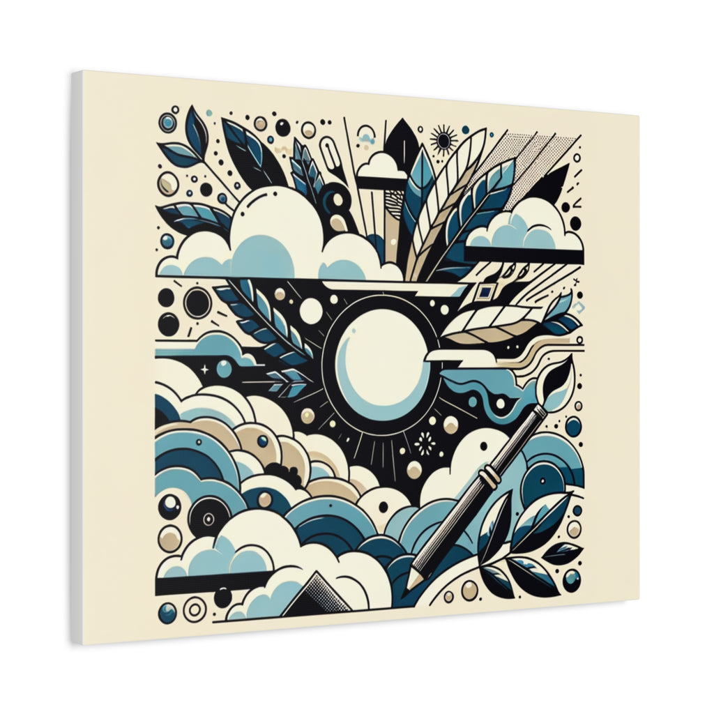 Organic Curves Matte Canvas Wall Art — Calming Office Decor