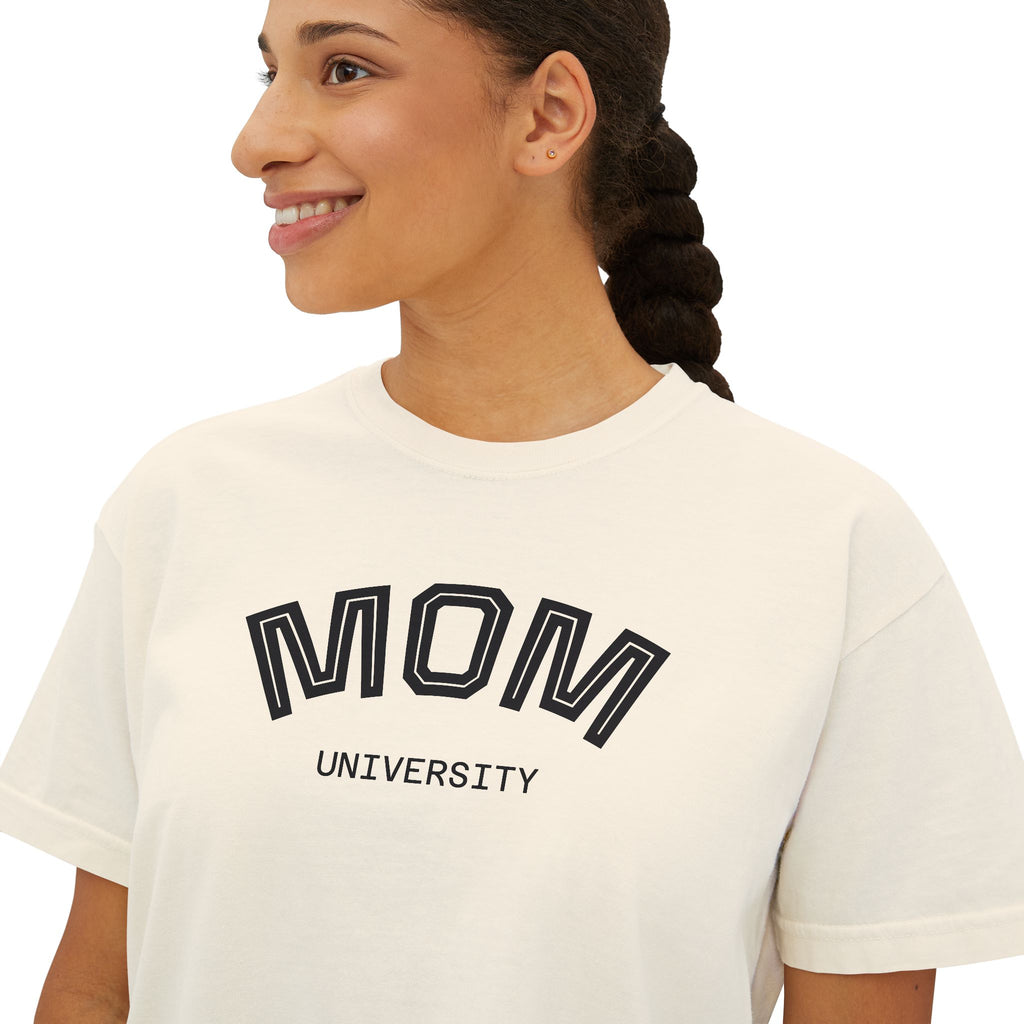Mom University Boxy Tee Unisex
