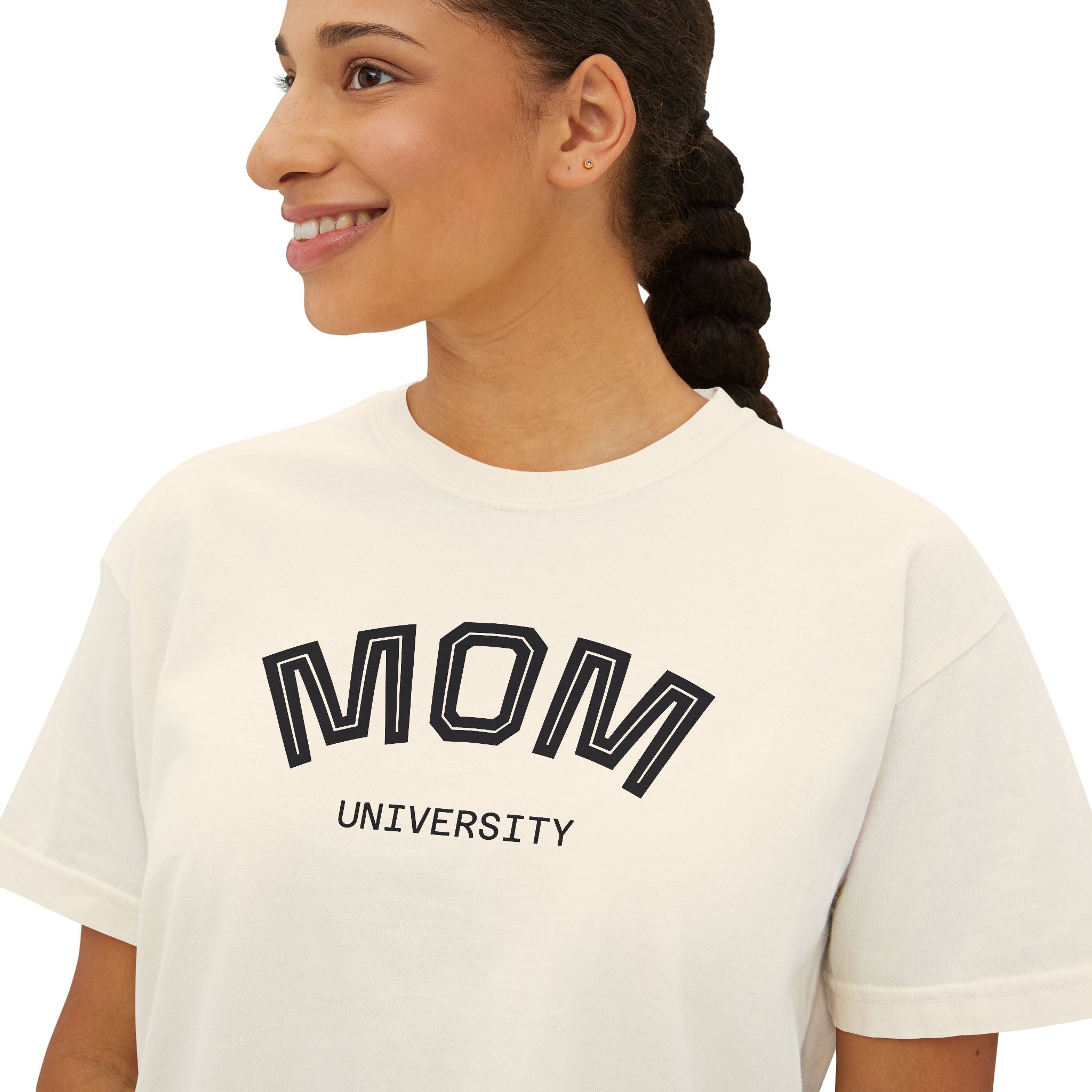Mom University Boxy Tee Unisex