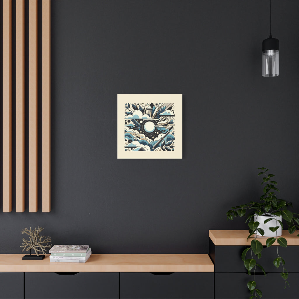 Organic Curves Matte Canvas Wall Art — Calming Office Decor