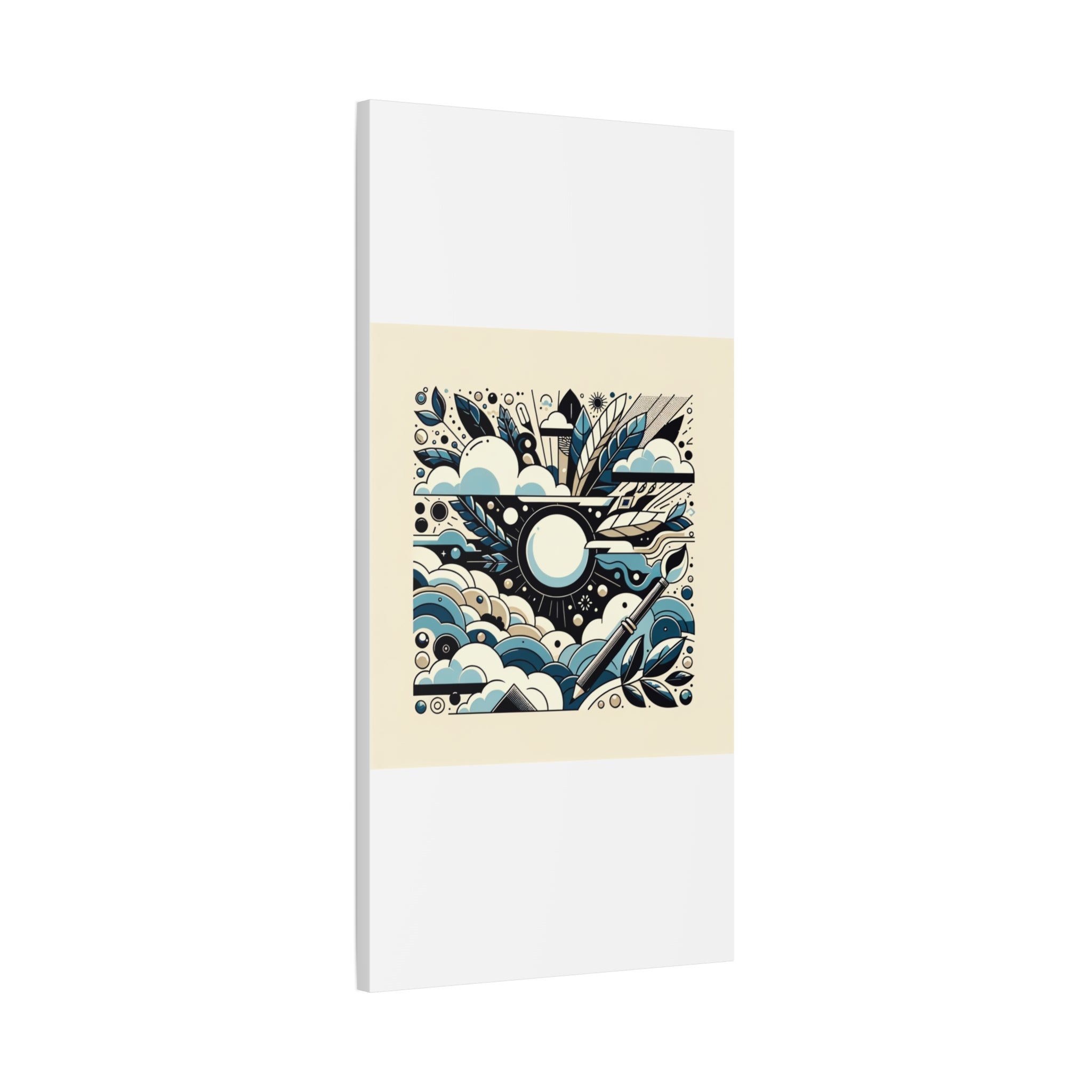 Organic Curves Matte Canvas Wall Art — Calming Office Decor