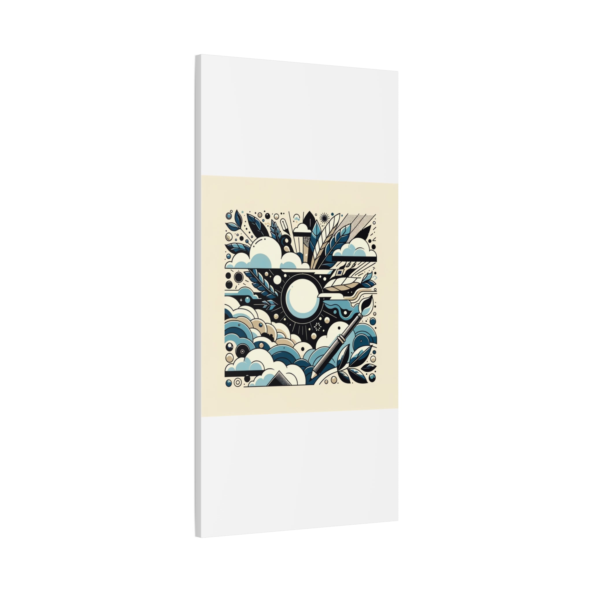 Organic Curves Matte Canvas Wall Art — Calming Office Decor