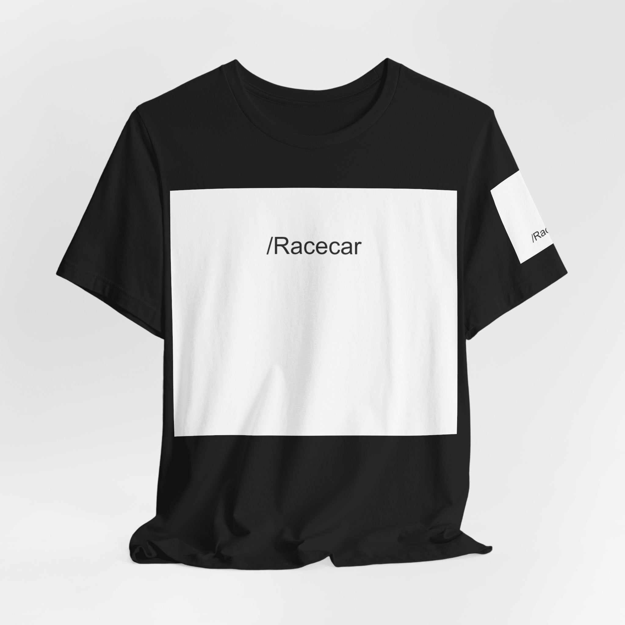 Minimalist Racecar Text T-Shirt Unisex