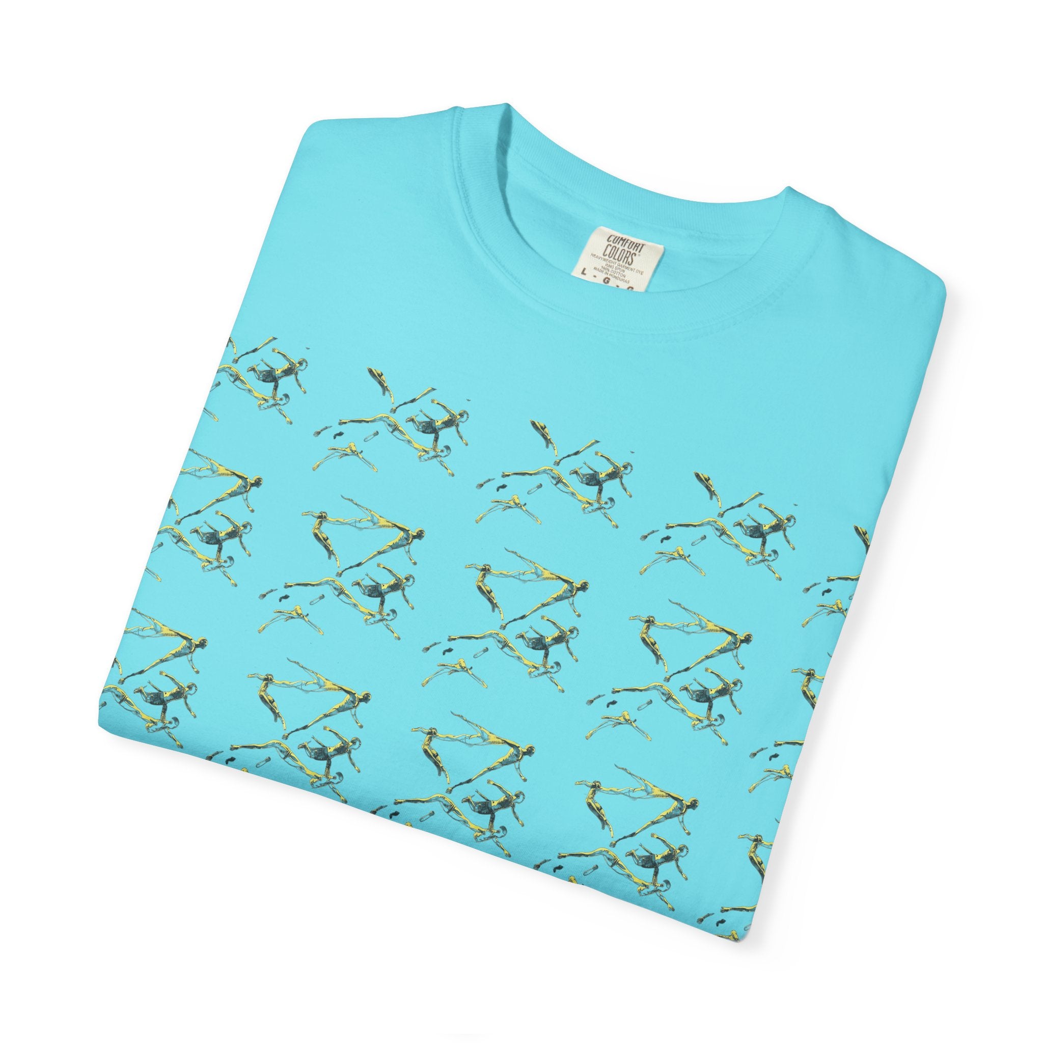 Swimmer Flying T-Shirt — Surreal Swimscape Graphic Tee Unisex