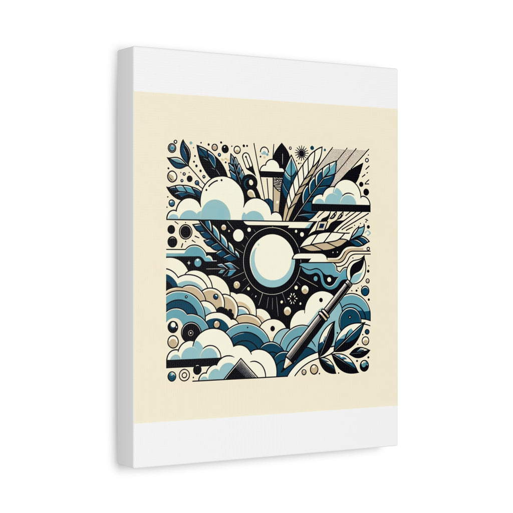 Organic Curves Matte Canvas Wall Art — Calming Office Decor