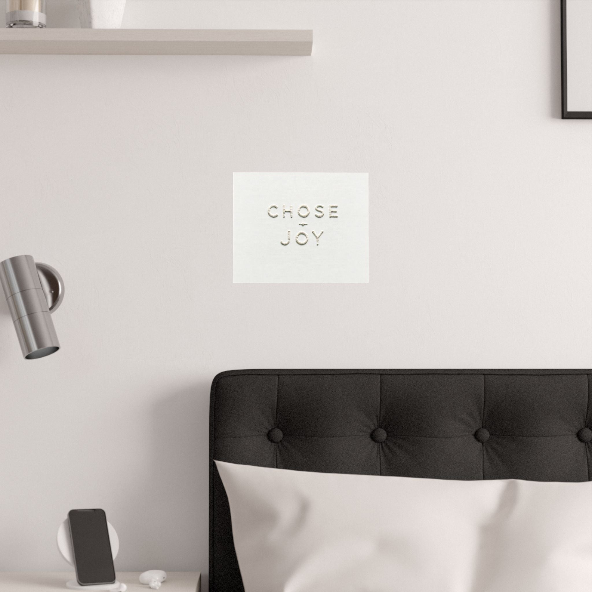 Minimalist Embroidered Text Poster