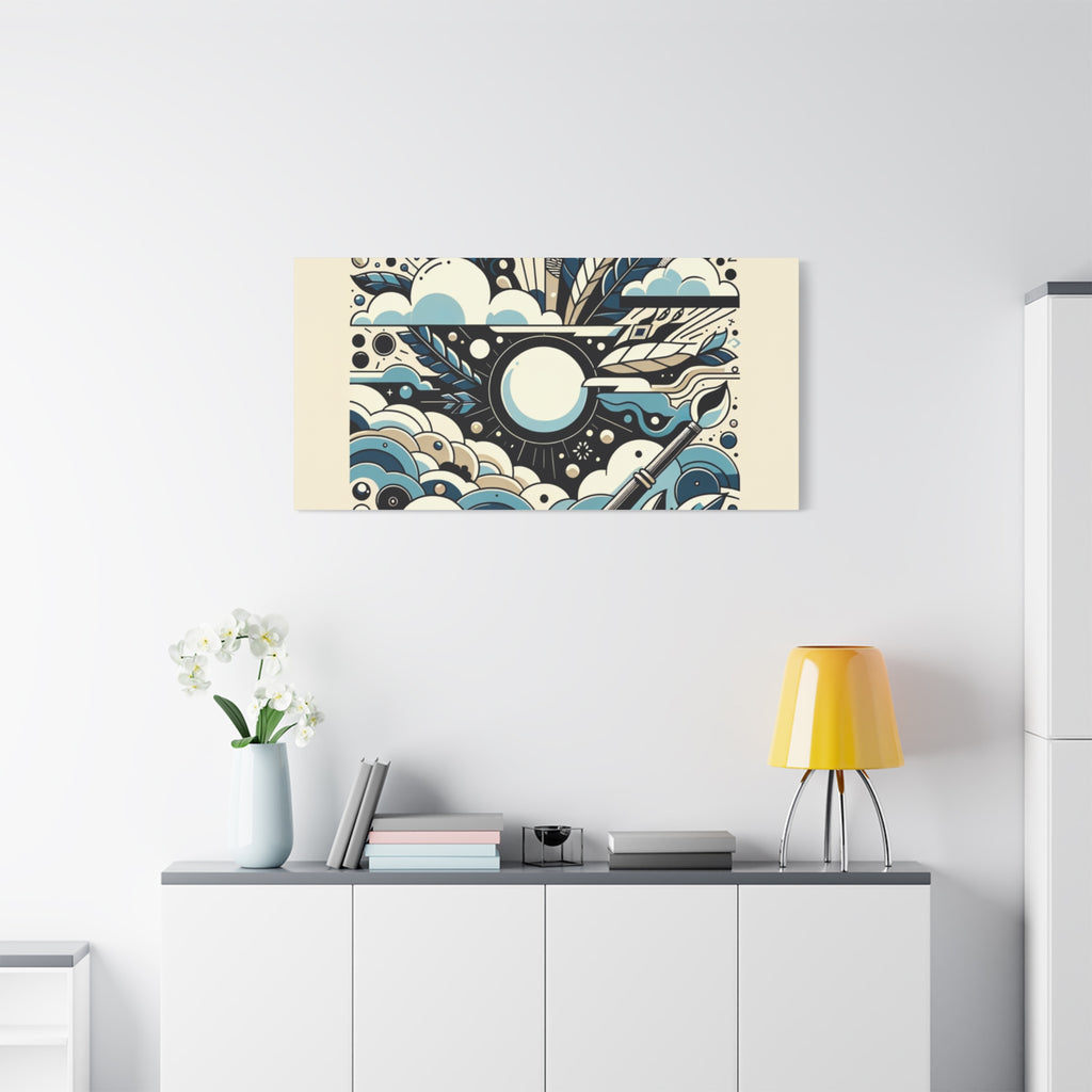 Organic Curves Matte Canvas Wall Art — Calming Office Decor