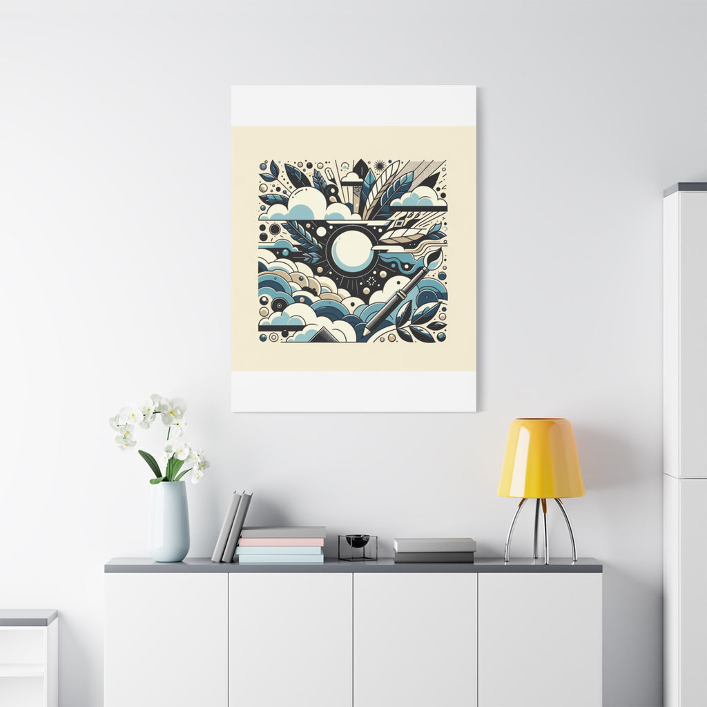 Organic Curves Matte Canvas Wall Art — Calming Office Decor