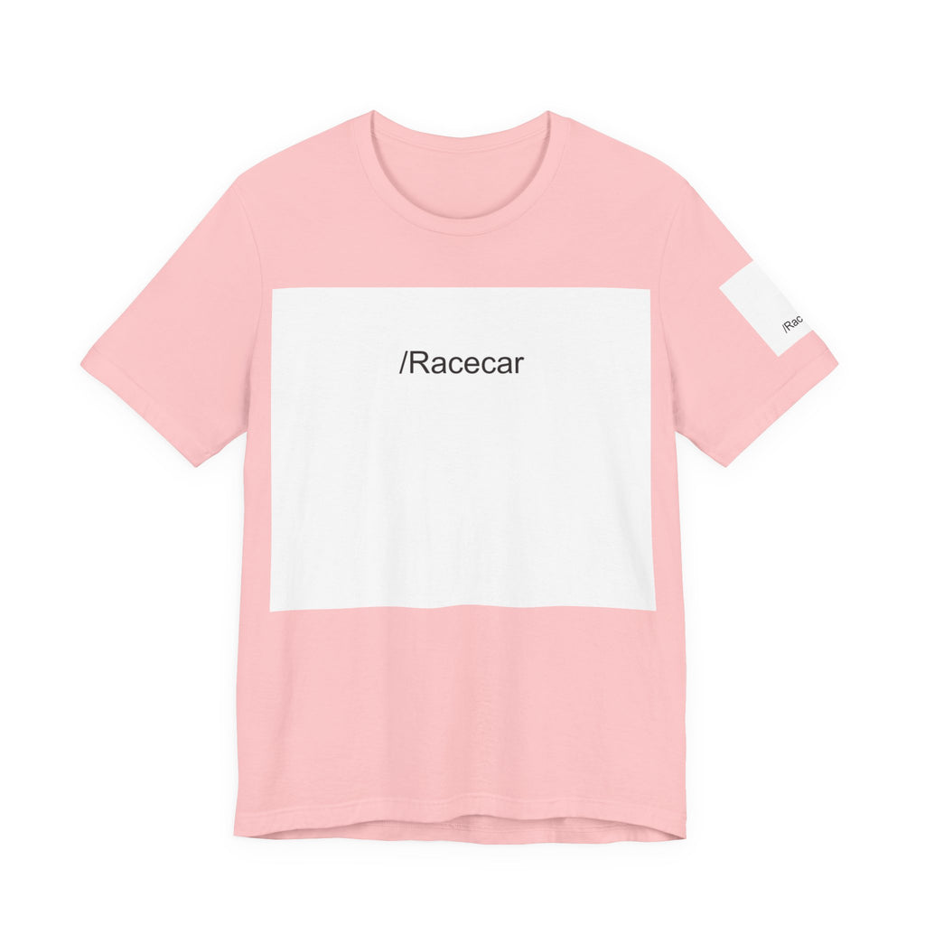 Minimalist Racecar Text T-Shirt Unisex