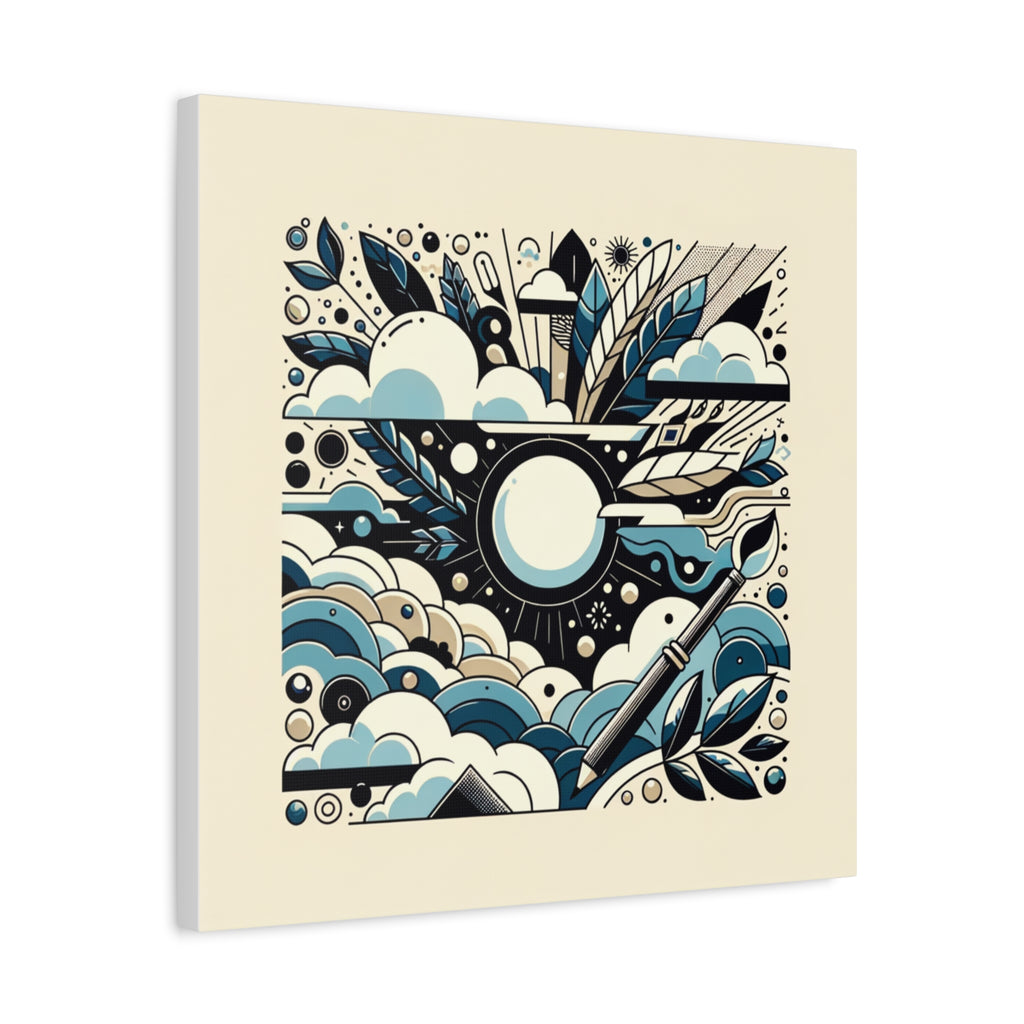 Organic Curves Matte Canvas Wall Art — Calming Office Decor