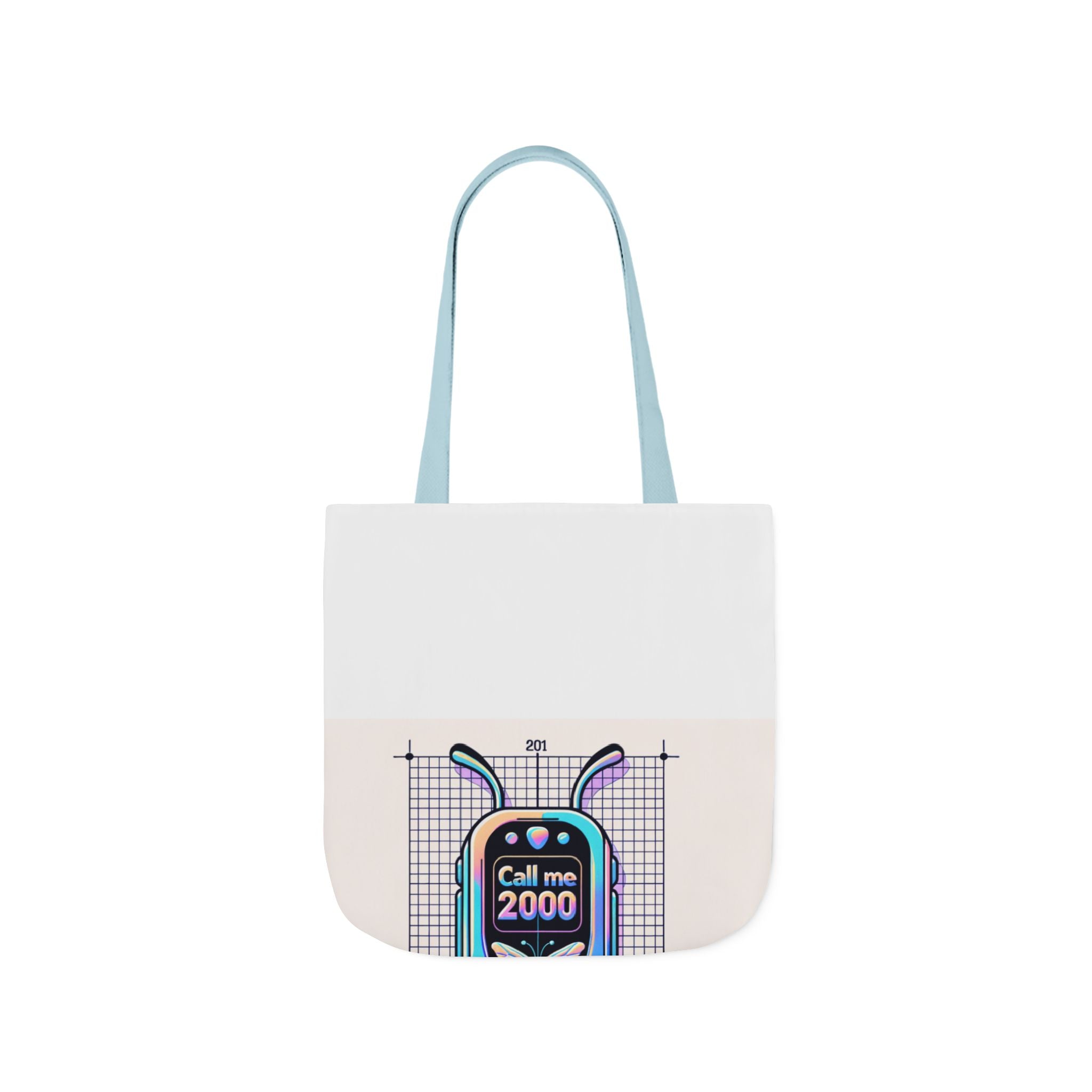 Holographic Y2K Flip Phone Tote Bag