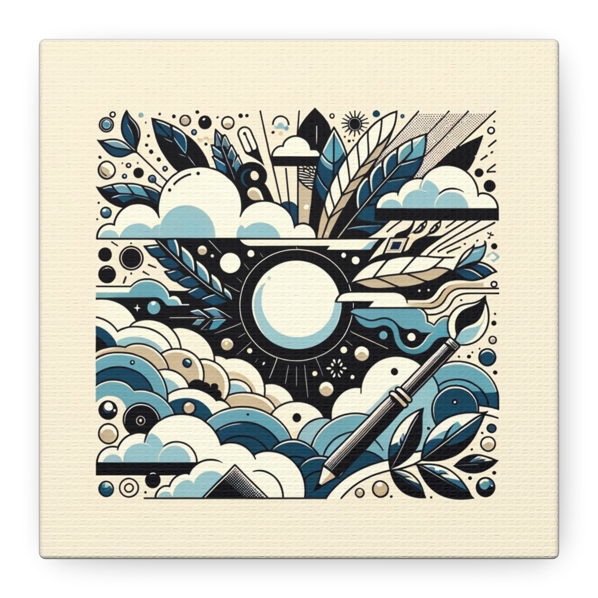 Organic Curves Matte Canvas Wall Art — Calming Office Decor