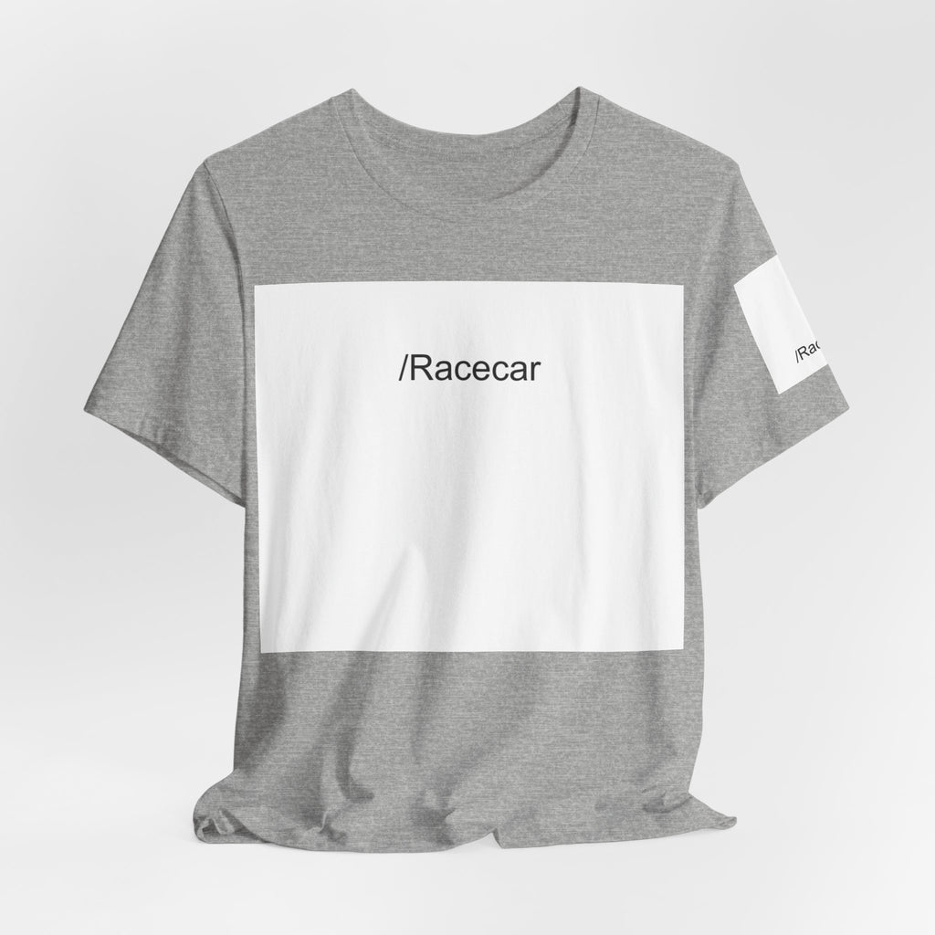 Minimalist Racecar Text T-Shirt Unisex