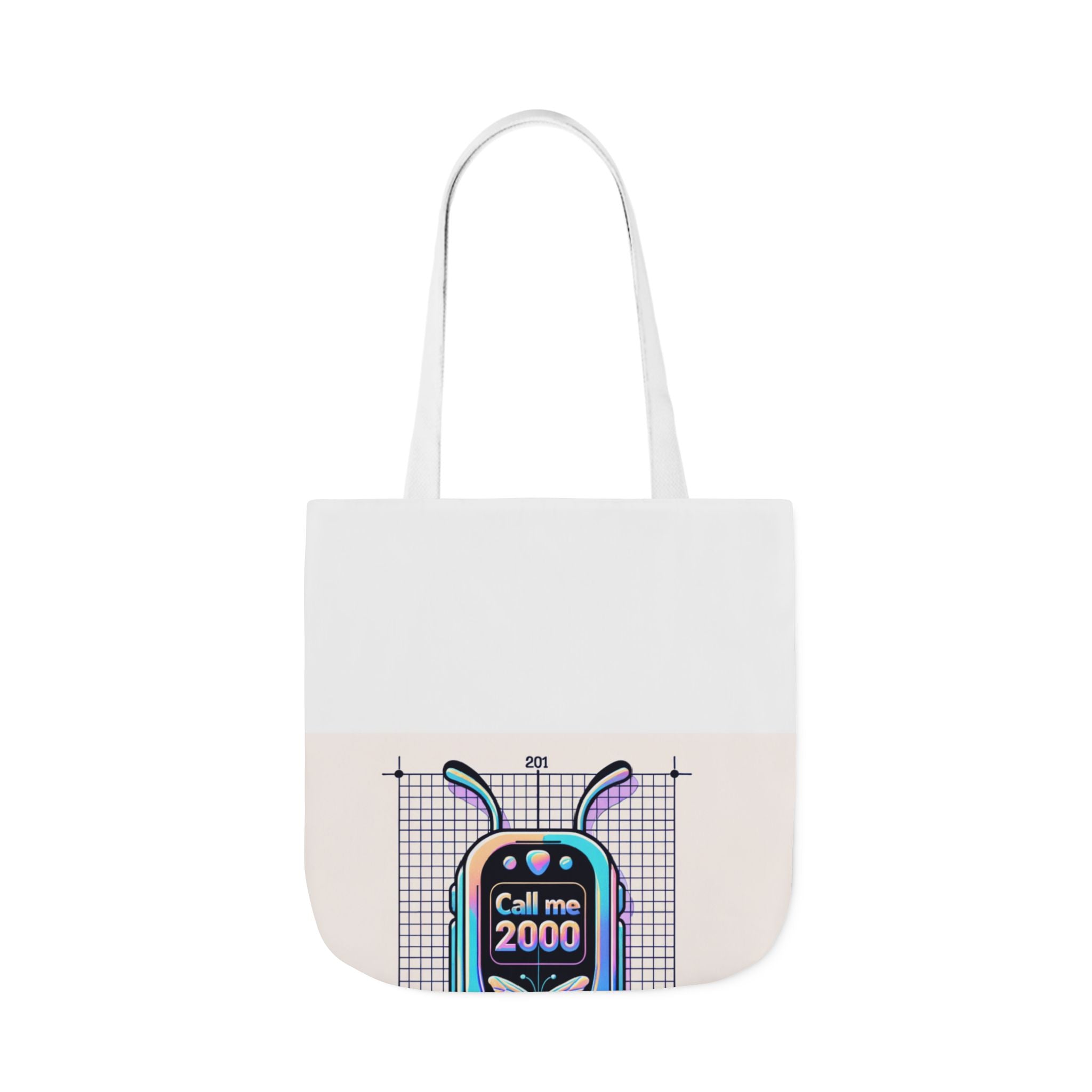 Holographic Y2K Flip Phone Tote Bag