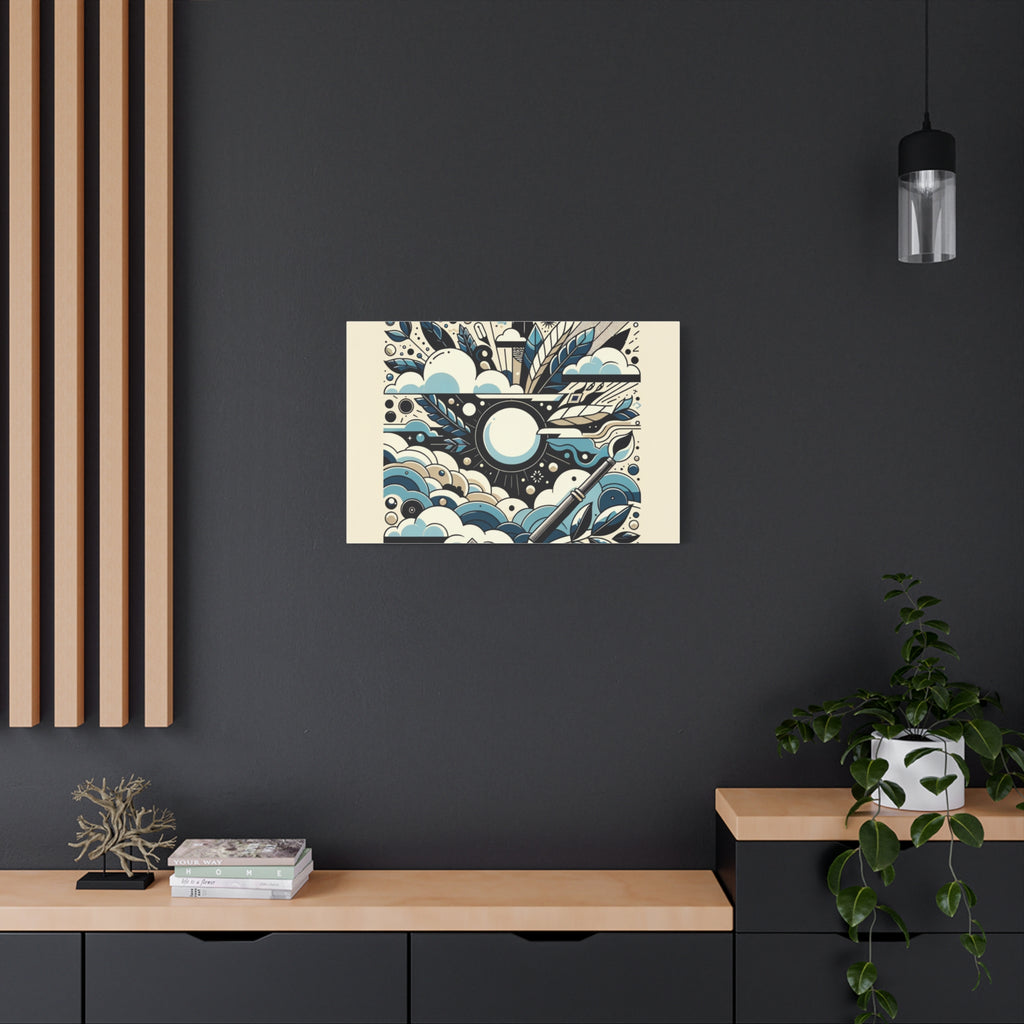 Organic Curves Matte Canvas Wall Art — Calming Office Decor
