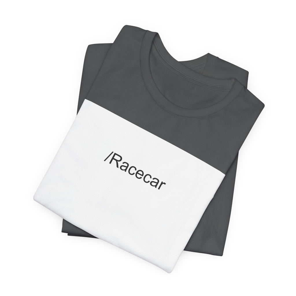 Minimalist Racecar Text T-Shirt Unisex