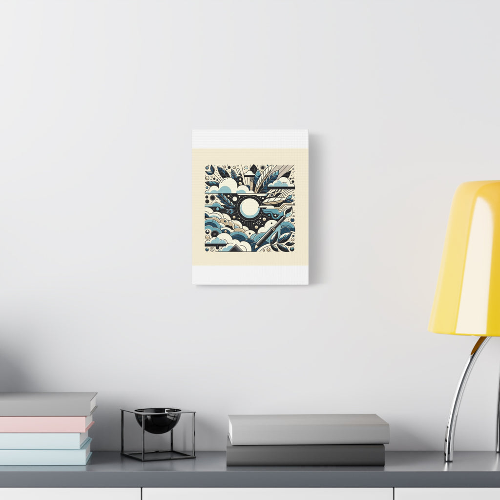 Organic Curves Matte Canvas Wall Art — Calming Office Decor
