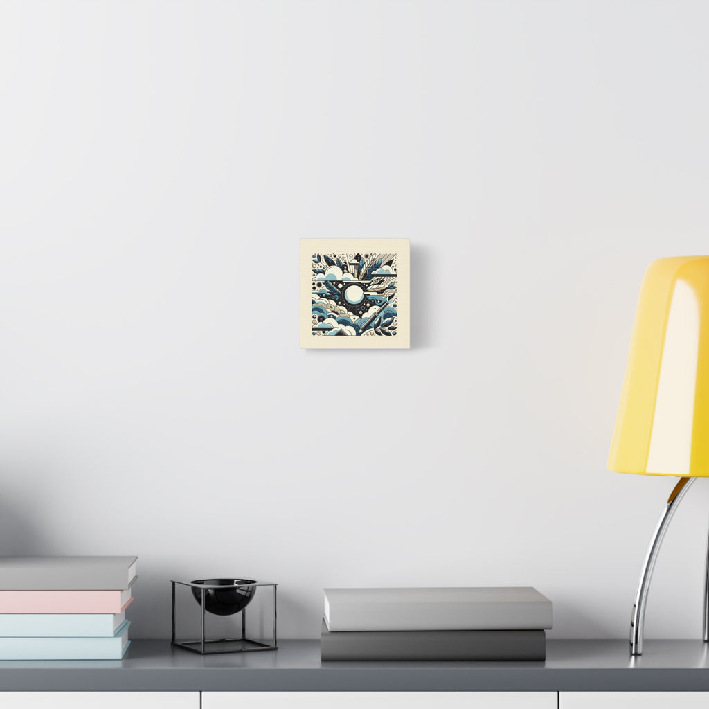 Organic Curves Matte Canvas Wall Art — Calming Office Decor