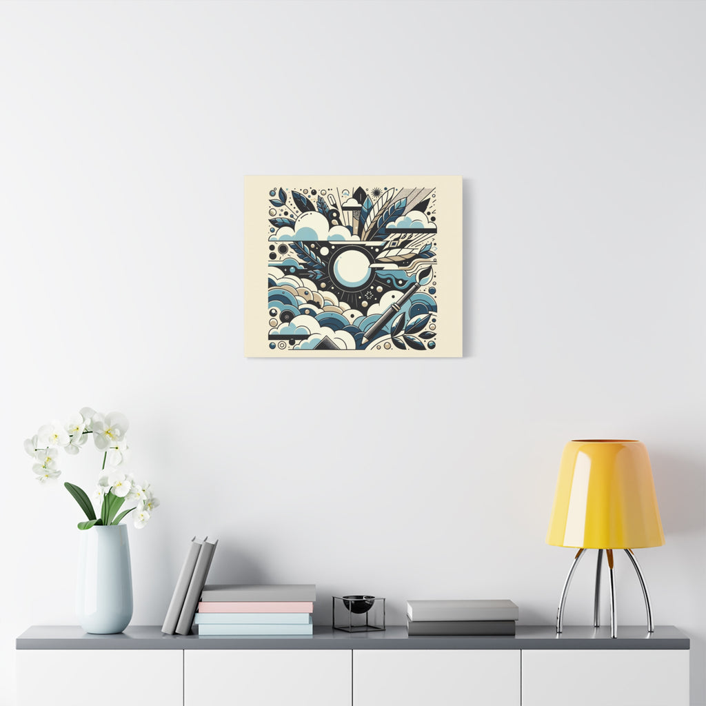 Organic Curves Matte Canvas Wall Art — Calming Office Decor