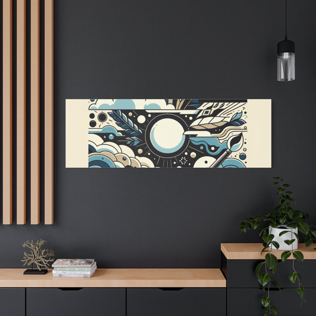 Organic Curves Matte Canvas Wall Art — Calming Office Decor