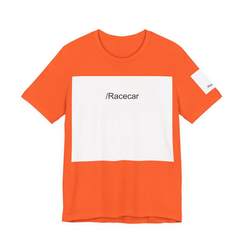Minimalist Racecar Text T-Shirt Unisex