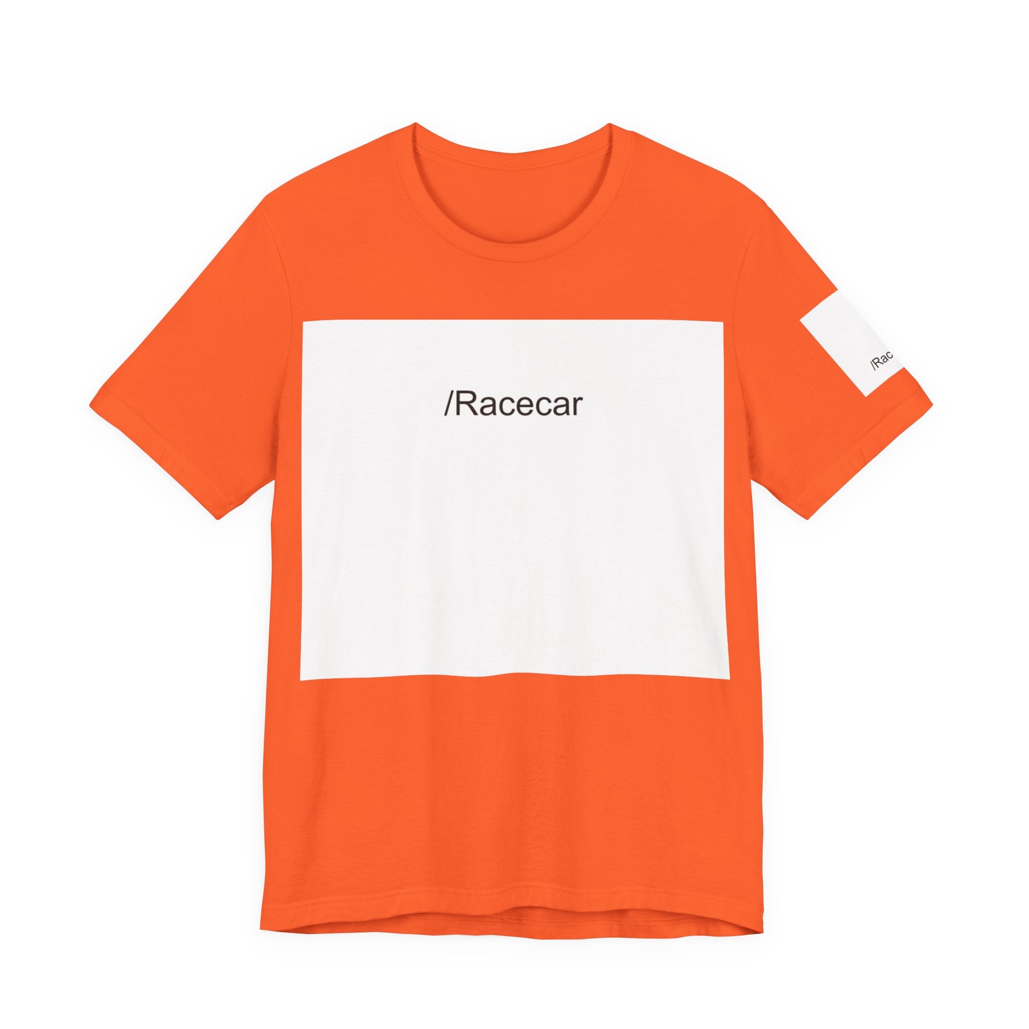 Minimalist Racecar Text T-Shirt Unisex