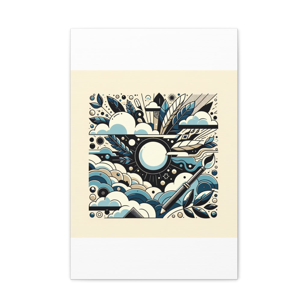 Organic Curves Matte Canvas Wall Art — Calming Office Decor