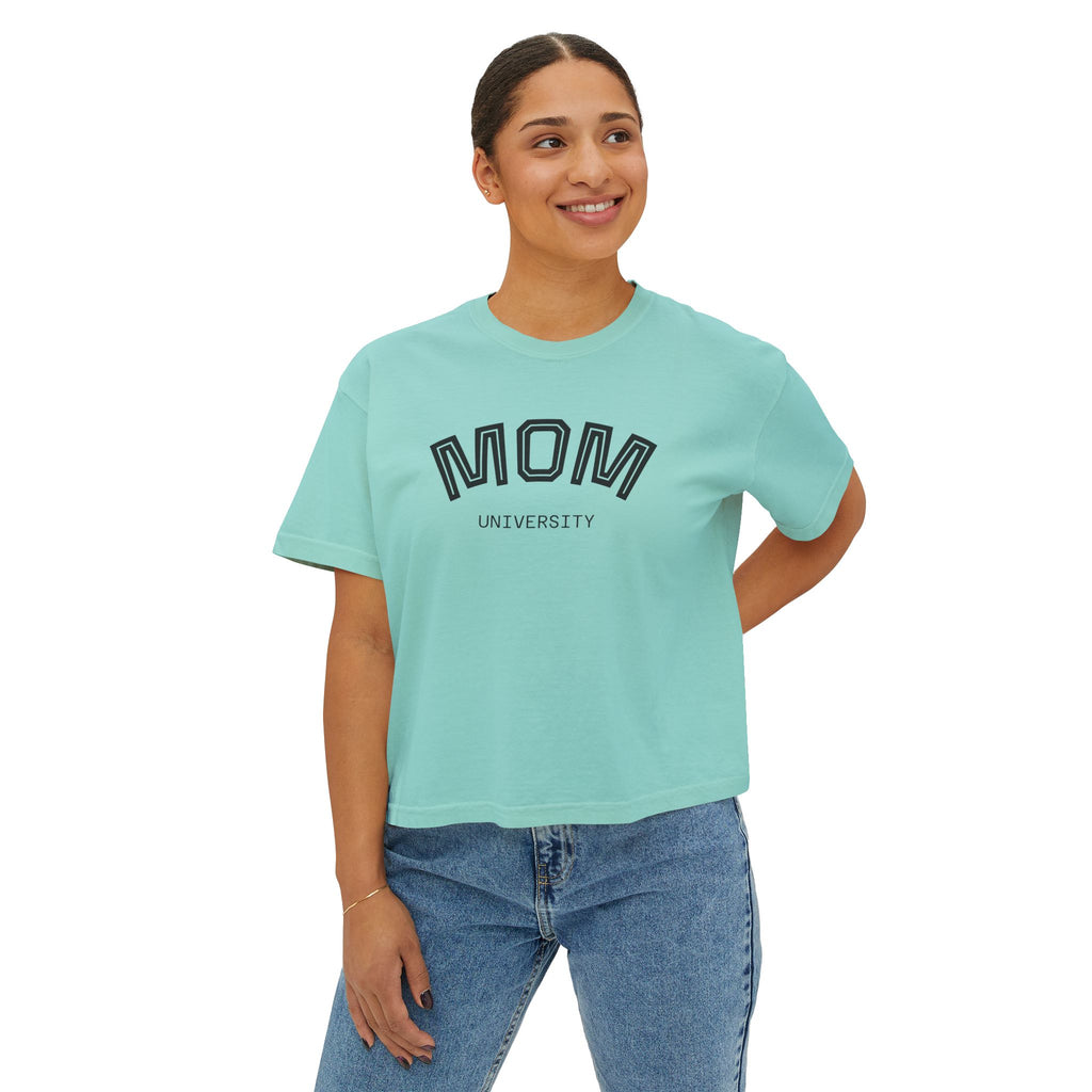 Mom University Boxy Tee Unisex