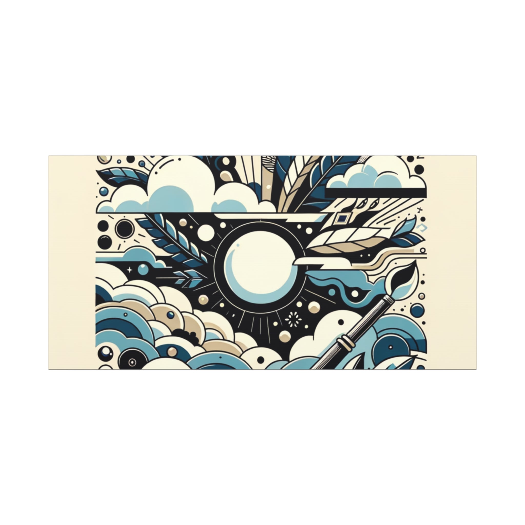 Organic Curves Matte Canvas Wall Art — Calming Office Decor