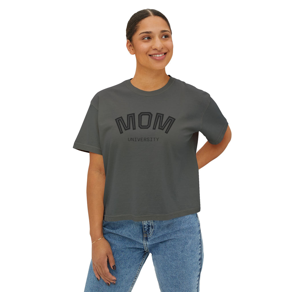 Mom University Boxy Tee Unisex