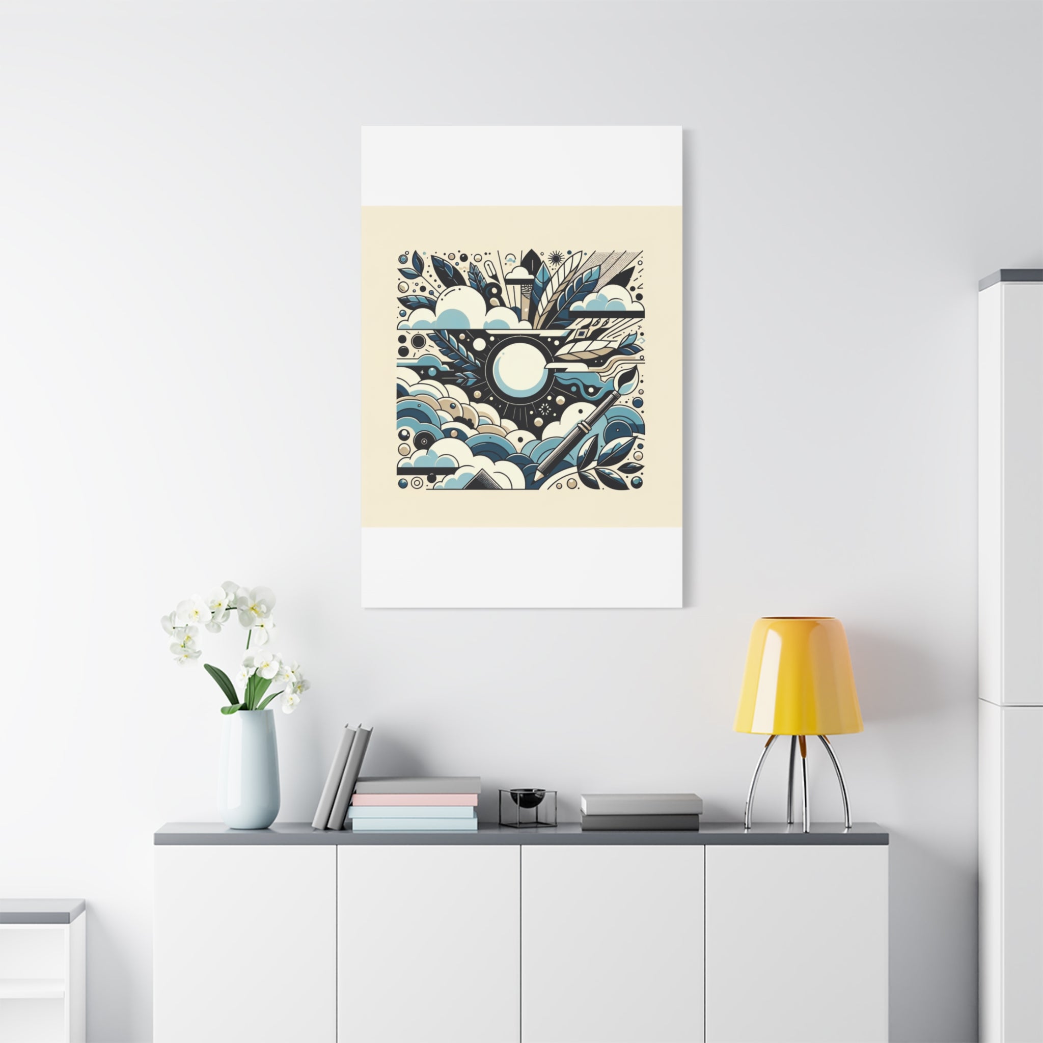 Organic Curves Matte Canvas Wall Art — Calming Office Decor