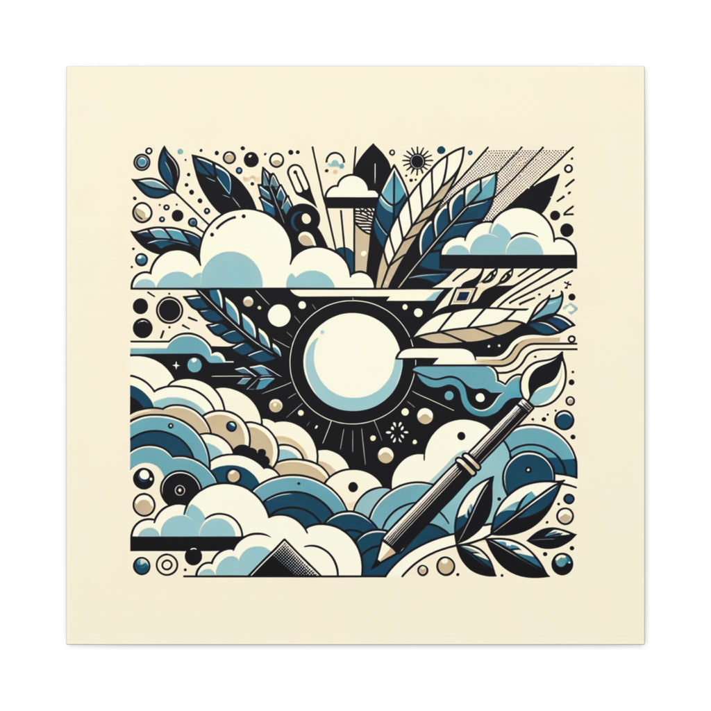 Organic Curves Matte Canvas Wall Art — Calming Office Decor