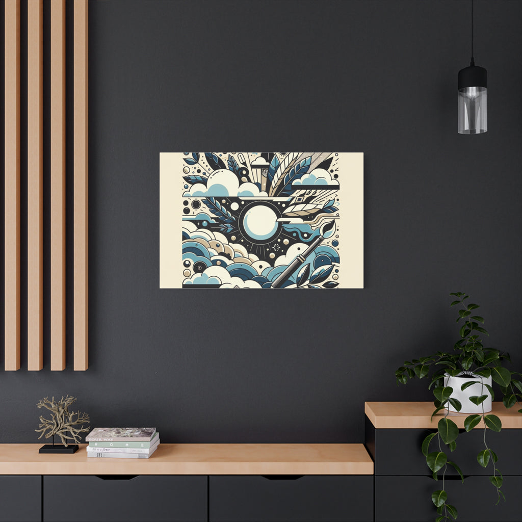 Organic Curves Matte Canvas Wall Art — Calming Office Decor