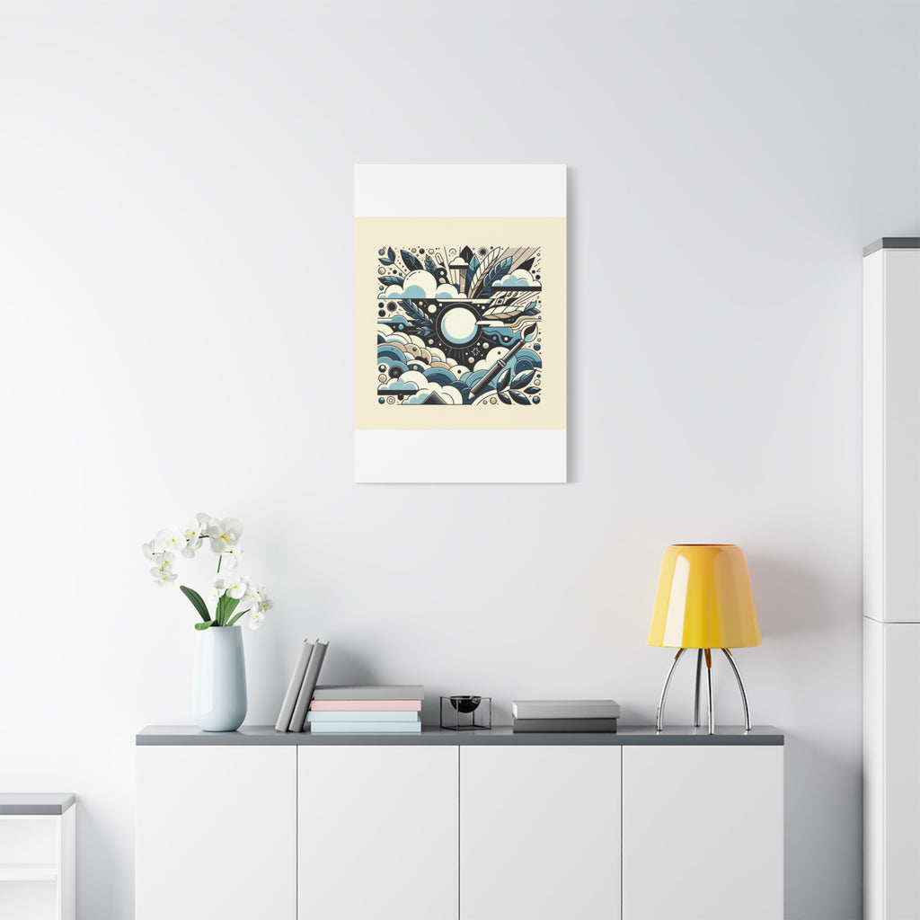Organic Curves Matte Canvas Wall Art — Calming Office Decor