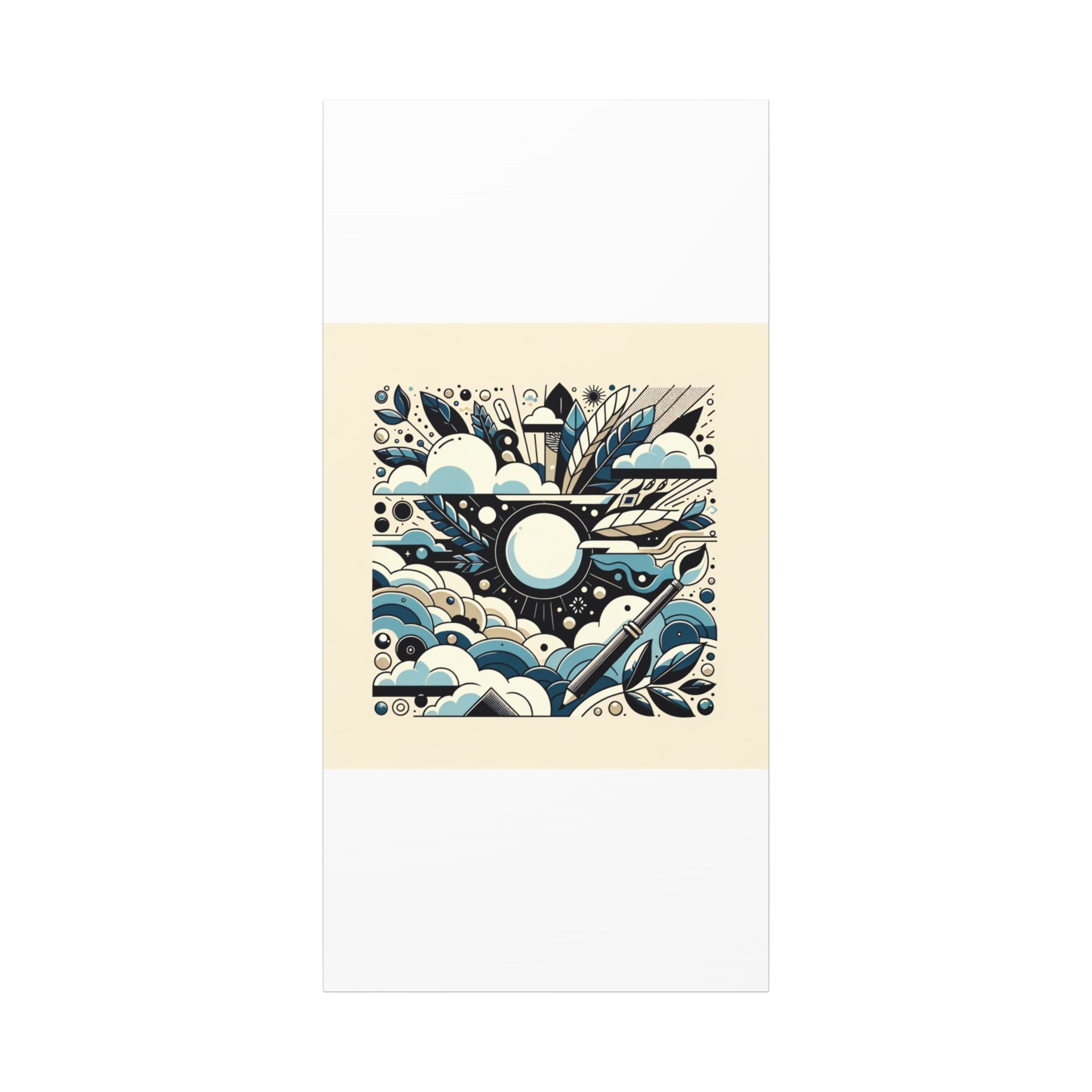 Organic Curves Matte Canvas Wall Art — Calming Office Decor