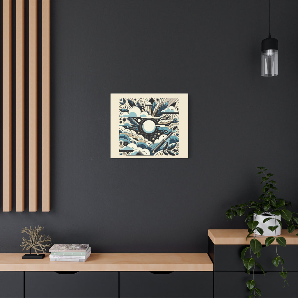 Organic Curves Matte Canvas Wall Art — Calming Office Decor