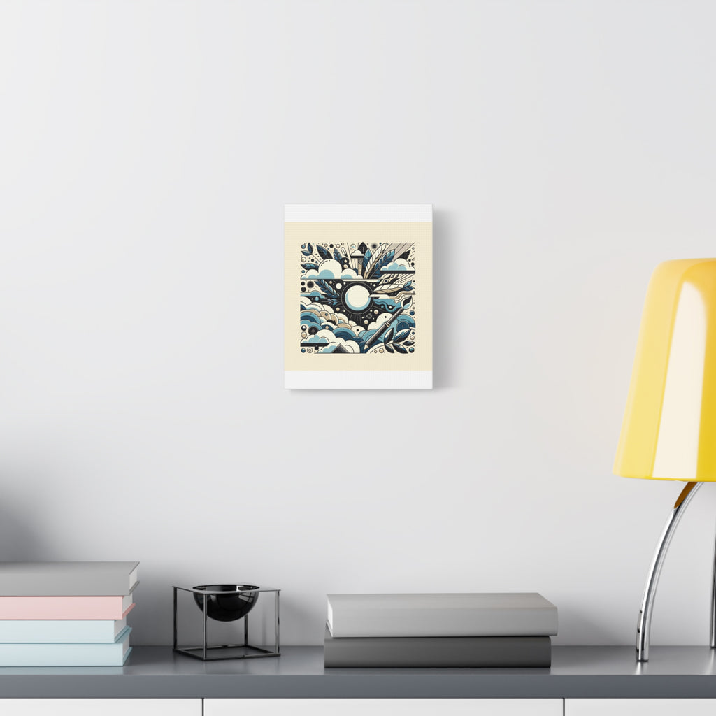 Organic Curves Matte Canvas Wall Art — Calming Office Decor