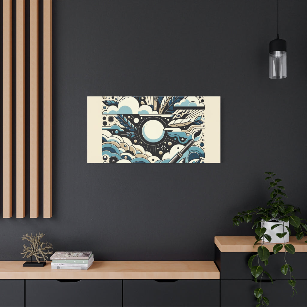 Organic Curves Matte Canvas Wall Art — Calming Office Decor