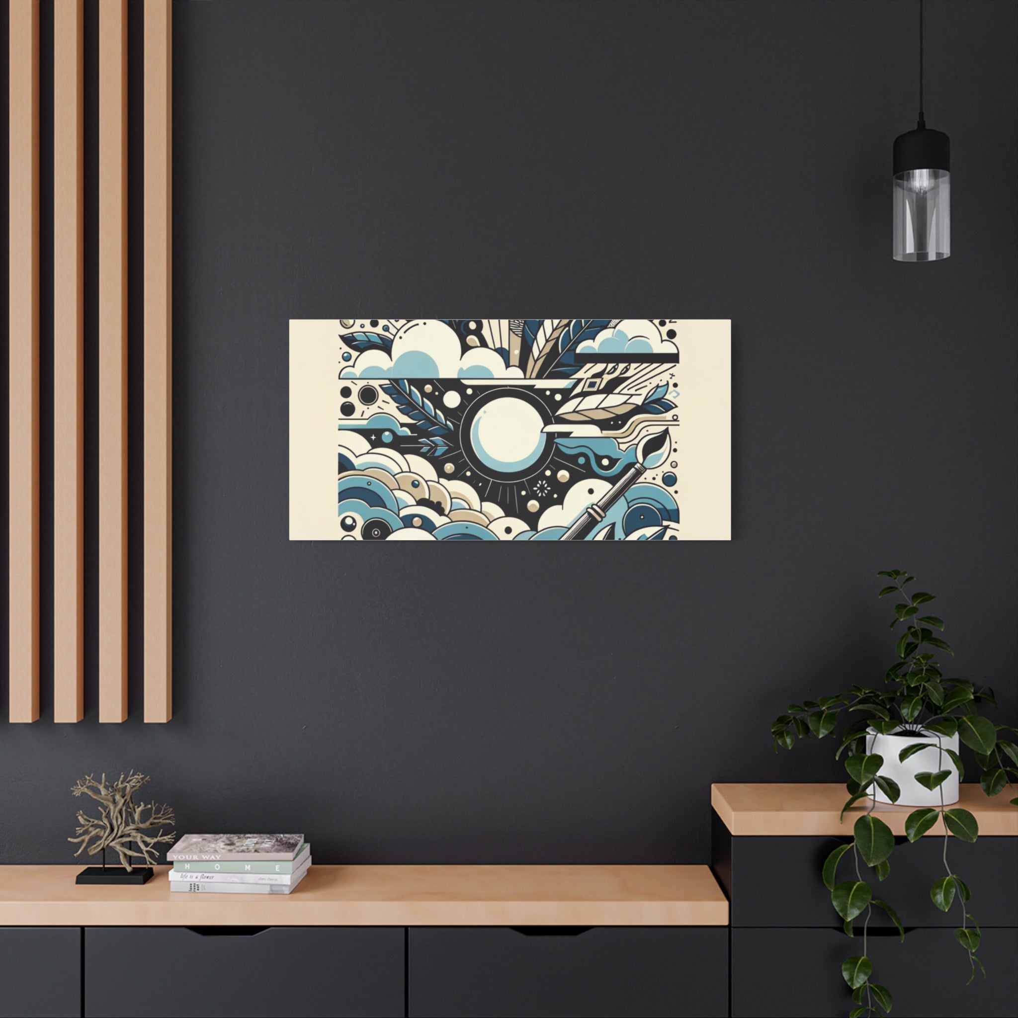 Organic Curves Matte Canvas Wall Art — Calming Office Decor
