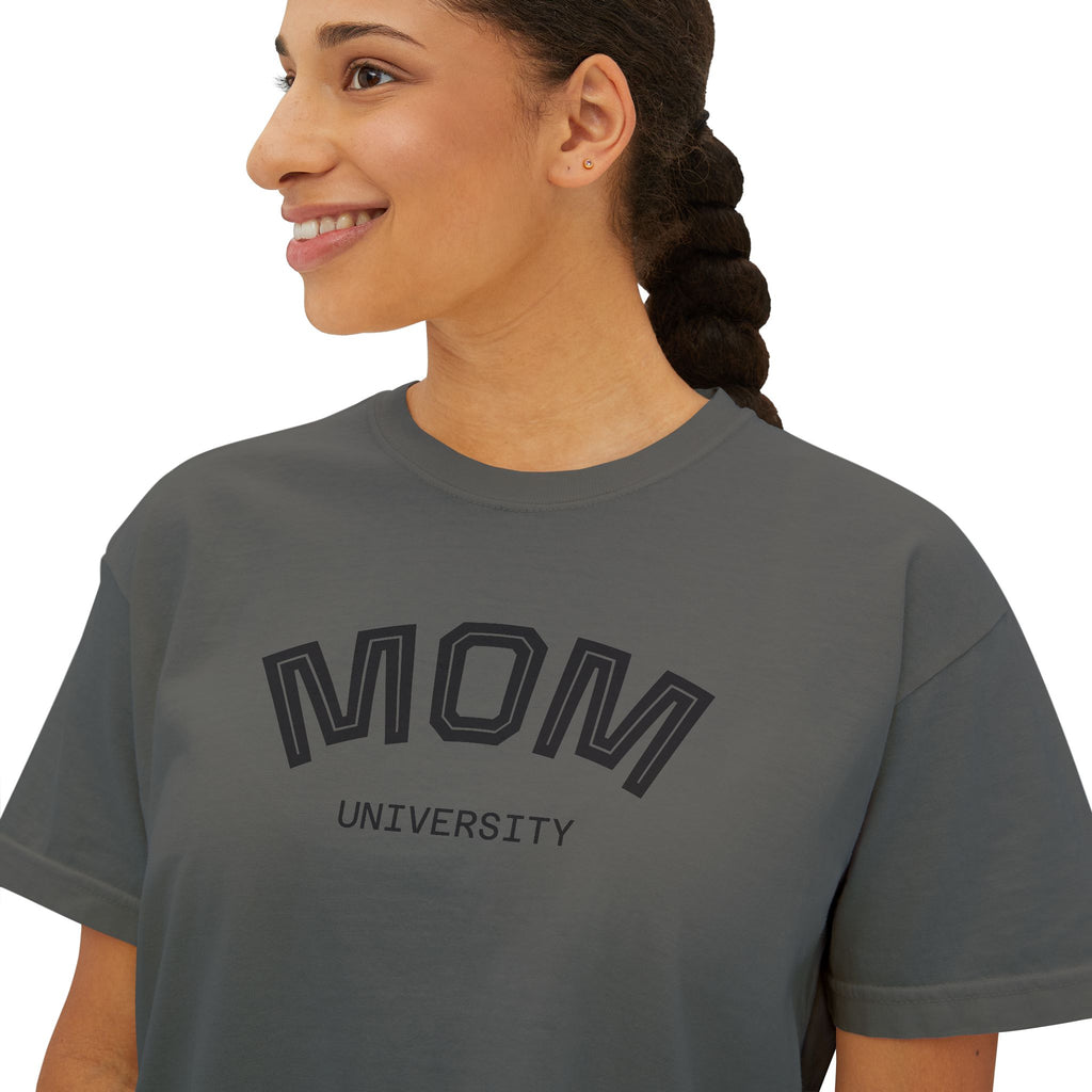 Mom University Boxy Tee Unisex