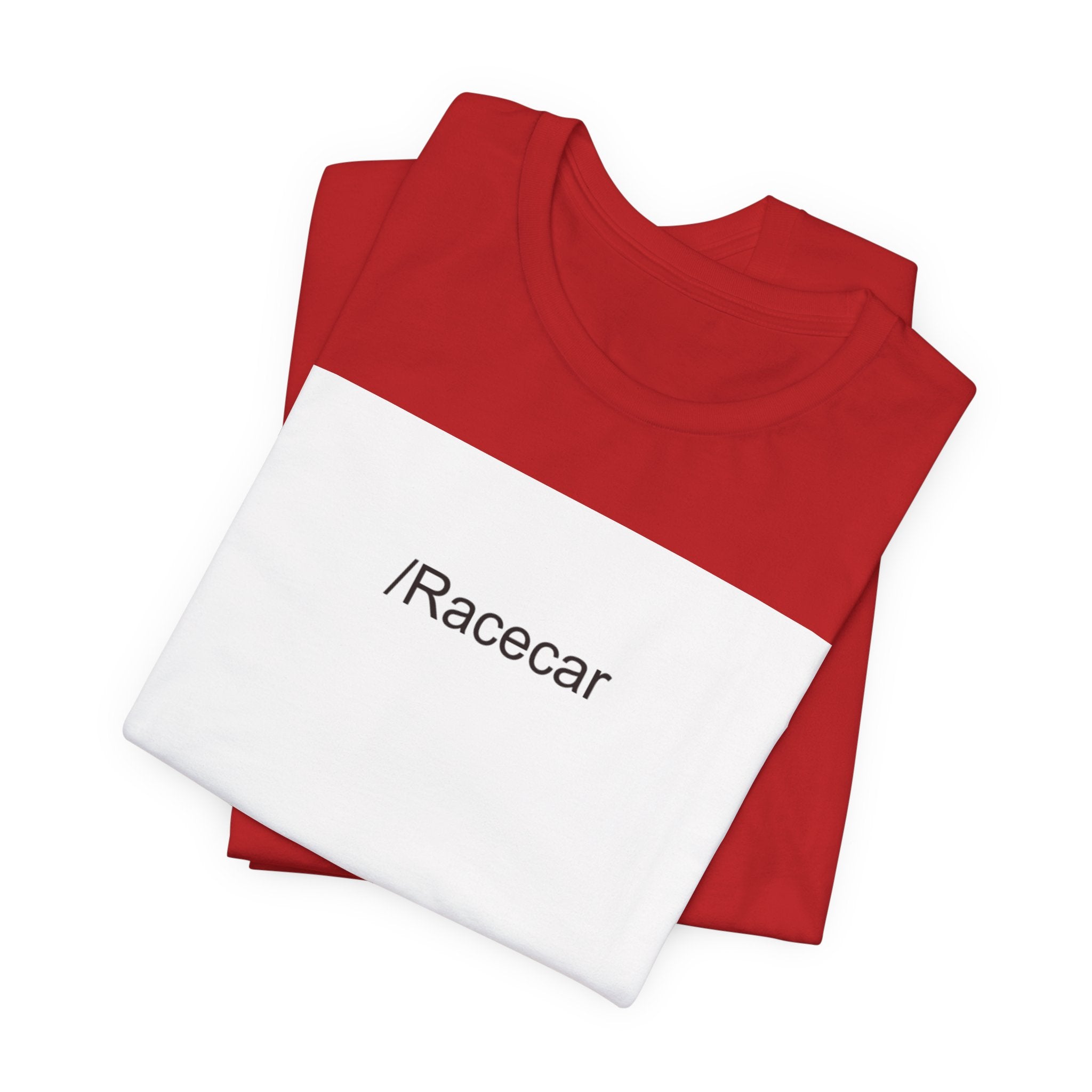 Minimalist Racecar Text T-Shirt Unisex