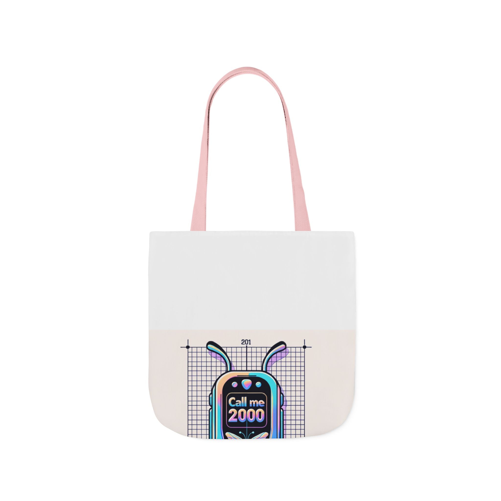 Holographic Y2K Flip Phone Tote Bag