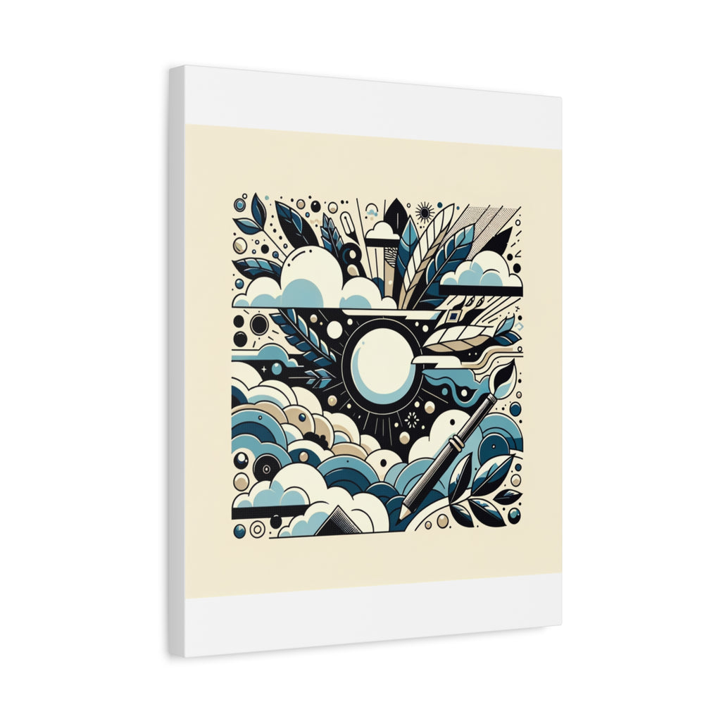 Organic Curves Matte Canvas Wall Art — Calming Office Decor