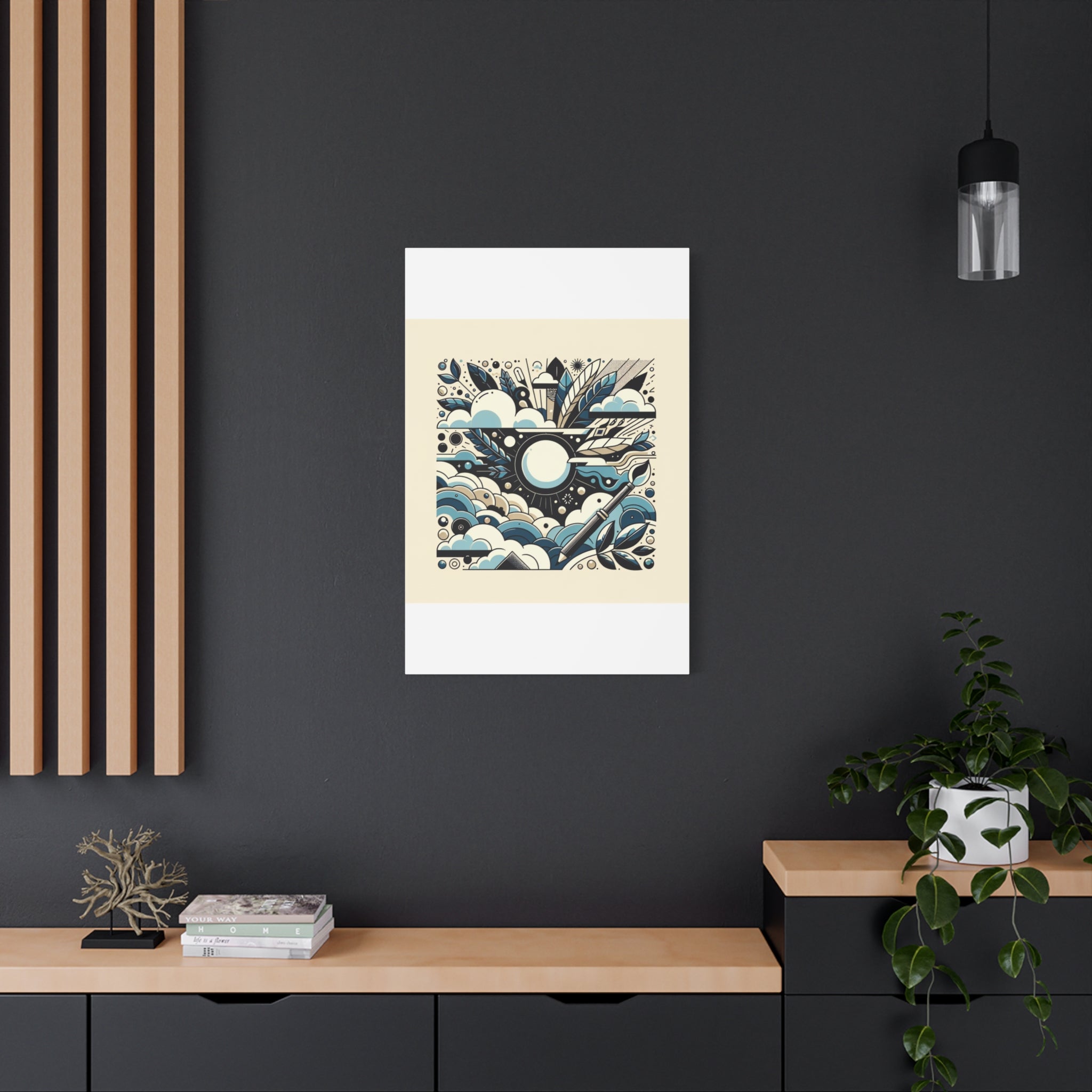 Organic Curves Matte Canvas Wall Art — Calming Office Decor