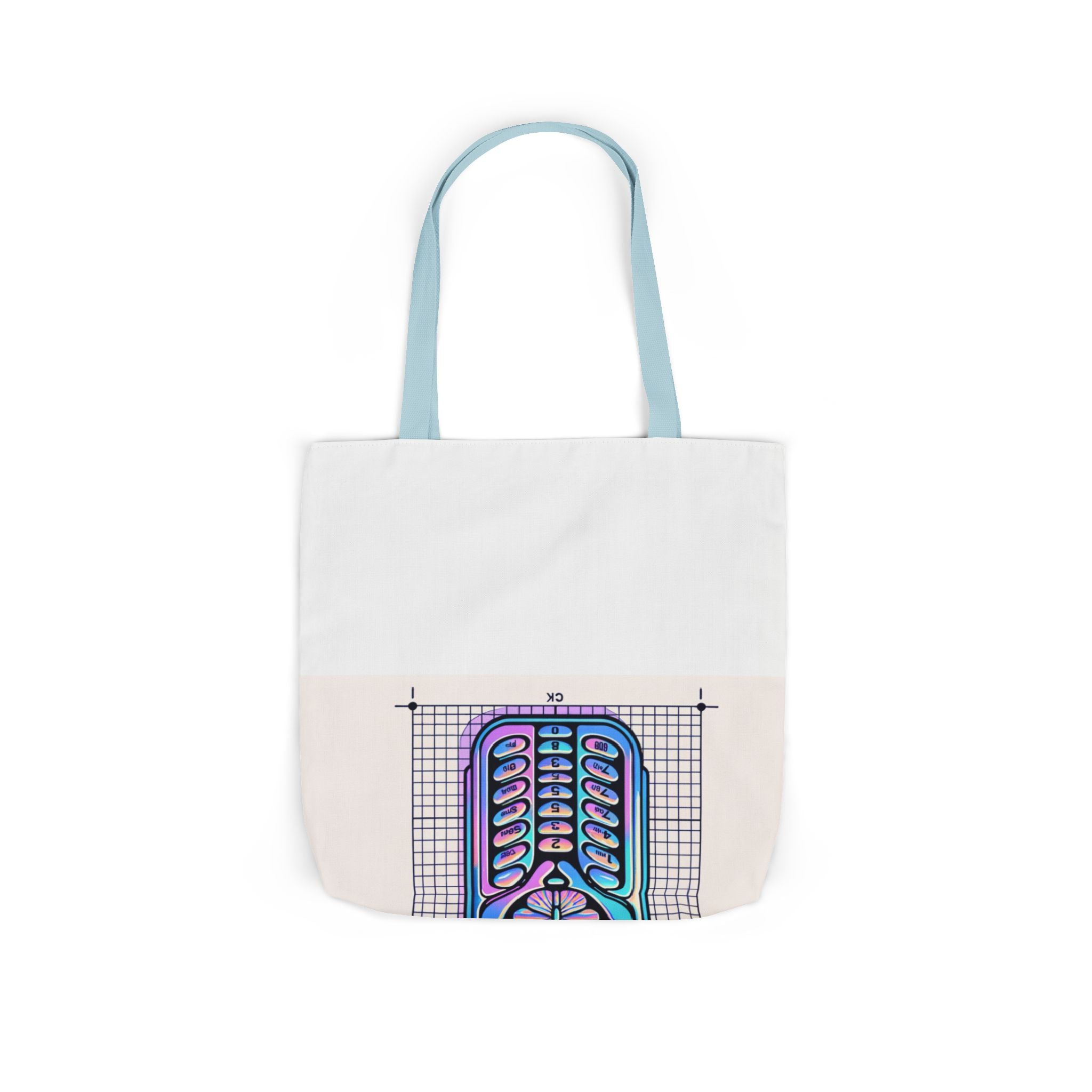 Holographic Y2K Flip Phone Tote Bag