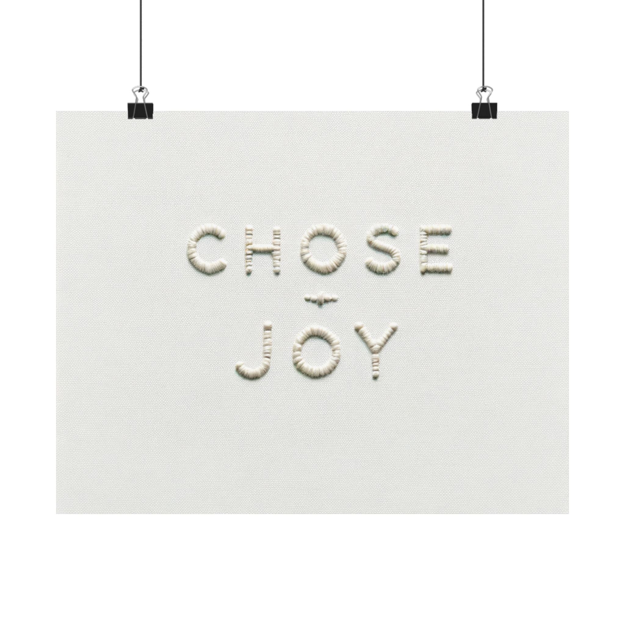 Minimalist Embroidered Text Poster