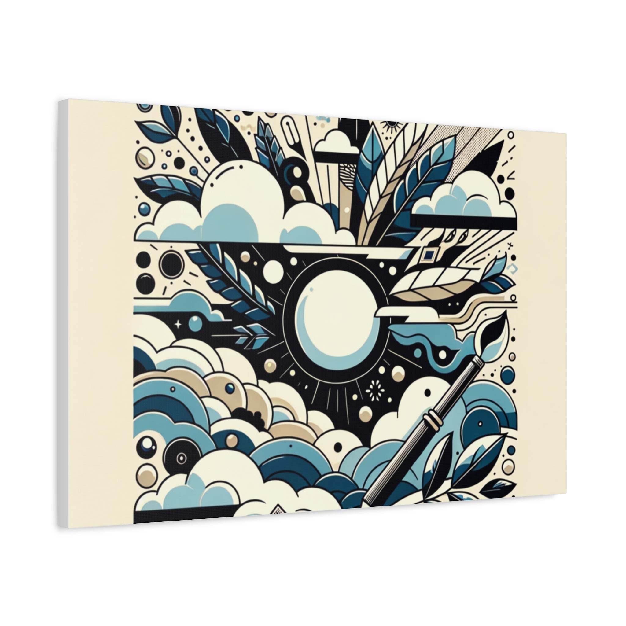 Organic Curves Matte Canvas Wall Art — Calming Office Decor